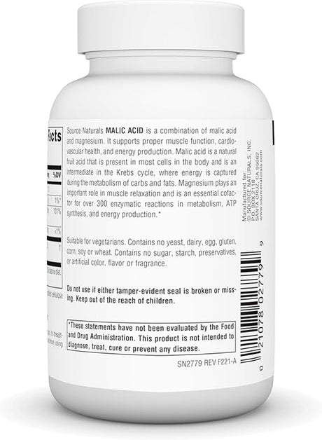 SOURCE NATURALS MALIC ACID 60T