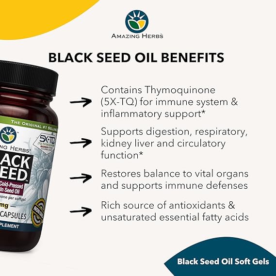 Amazing Herbs Black Seed Oil 500mg