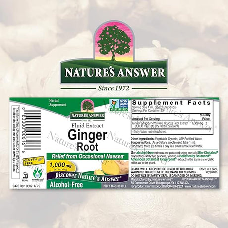 NATURE'S ANSWER ALC FREE GINGER ROOT 1OZ