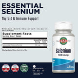 Kal Selenium Yeast Free 100CT 100MCG Tablet