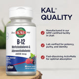 Kal B-12 Methylcobalamin Adenosyl Mixed Berry 60CT 2000MCG Lozenge