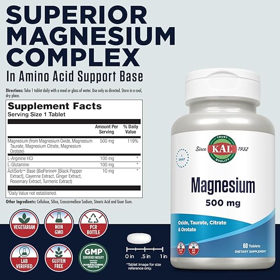 Kal Magnesium 60CT 500MG Tablet