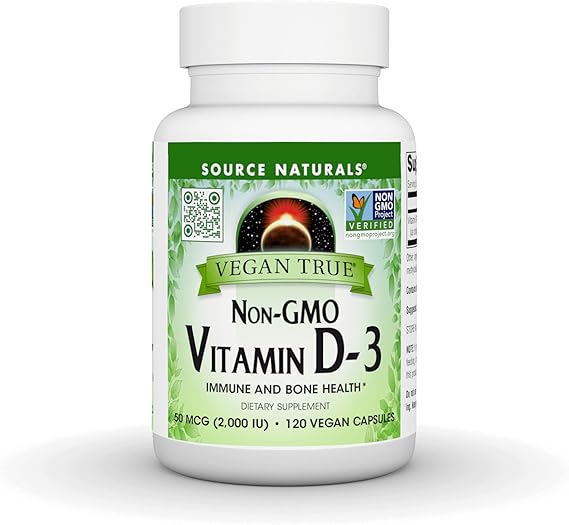 Source Naturals Vegan True NON-GMO Vitamin D-3 50 mcg (2,000 IU)