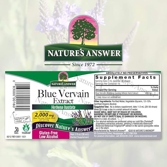 NATURE'S ANSWER BLUE VERVAIN 1OZ