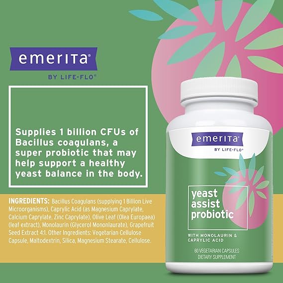 Emerita Yeast Assist Probiotic 60ct