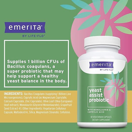 Emerita Yeast Assist Probiotic 60ct