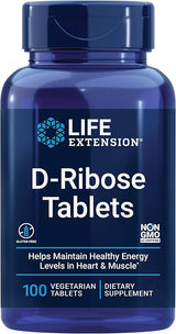 Life Extension D-Ribose Tablets 100 Vegetarian Tablets