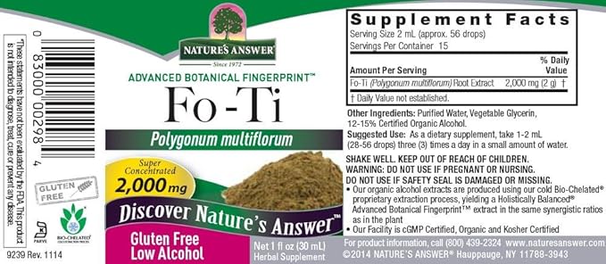 NATURE'S ANSWER FO-TI 1OZ