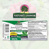 NATURE'S ANSWER ALC FREE GINSNG AMERIC 1OZ