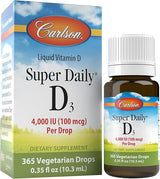 Liquid Vitamin D Super Daily D3 4,000 IU (100 mcg) Per Drop