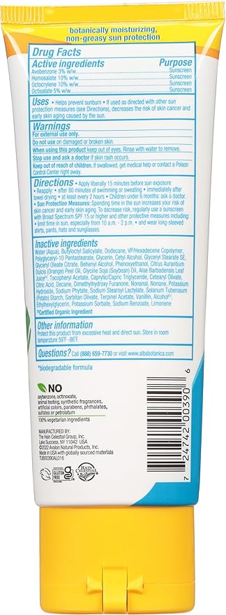 ALBA BOTANICA SUNSCREEN SPORT ISLAND VIBE SPF50 3OZ