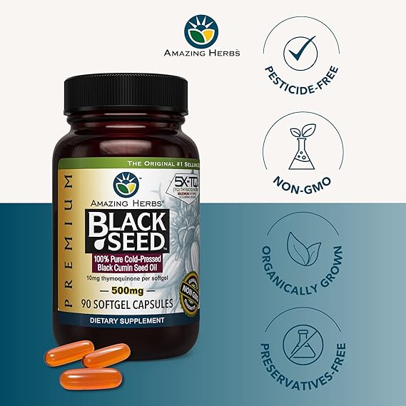 Amazing Herbs Black Seed Oil 500mg