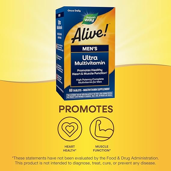 Alive Men's Ultra Potency Complete Multivitamin Once Daily