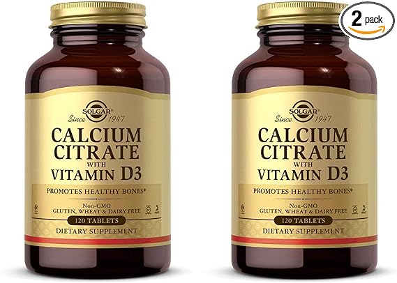 Solgar Calcium Citrate with Vitamin D3 Tablets 120tablet