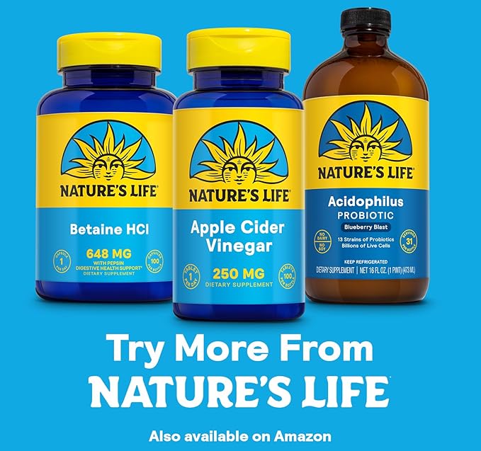 Natures Life Apple Cider Vinegar 100ct 250mg