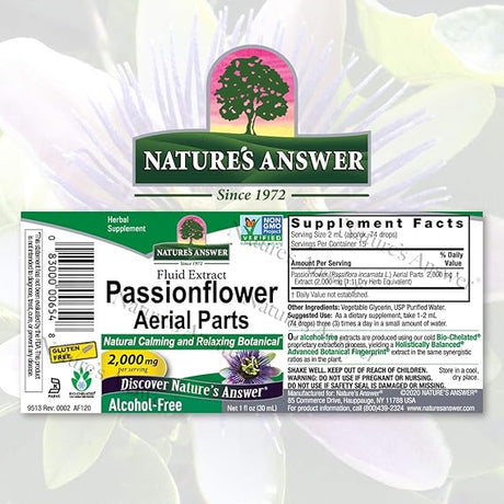 NATURE'S ANSWER ALC FREE PASSION FLOWER 1OZ