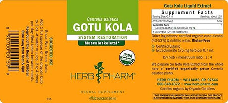 Herb Pharm GOTU KOLA  EXTRACT 4 oz