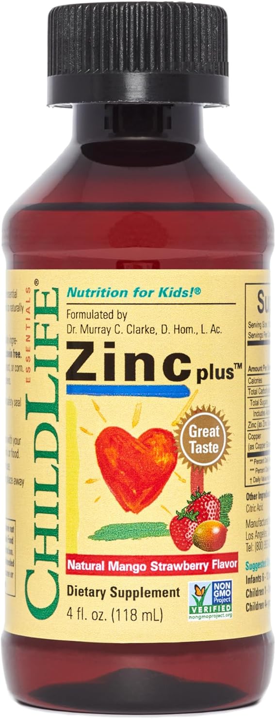 Liquid Zinc Plus Natural Mango Strawberry Flavor