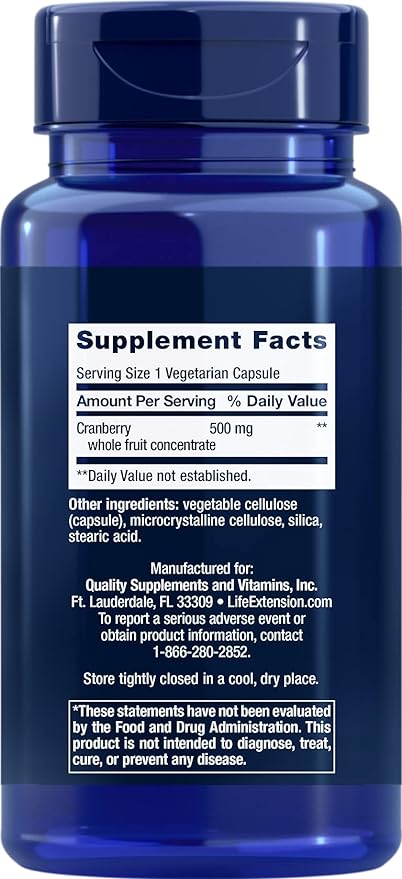 Life Extension Cran-Max Cranberry Whole Fruit Concentrate 500 mg