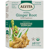 ALVITA TEAS Ginger Root Herbal Tea Supplement 16 BAG