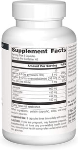 Source Naturals BCAA Branched Chain Amino Acids with L-Glutamine, Zinc, B-6 & B-12