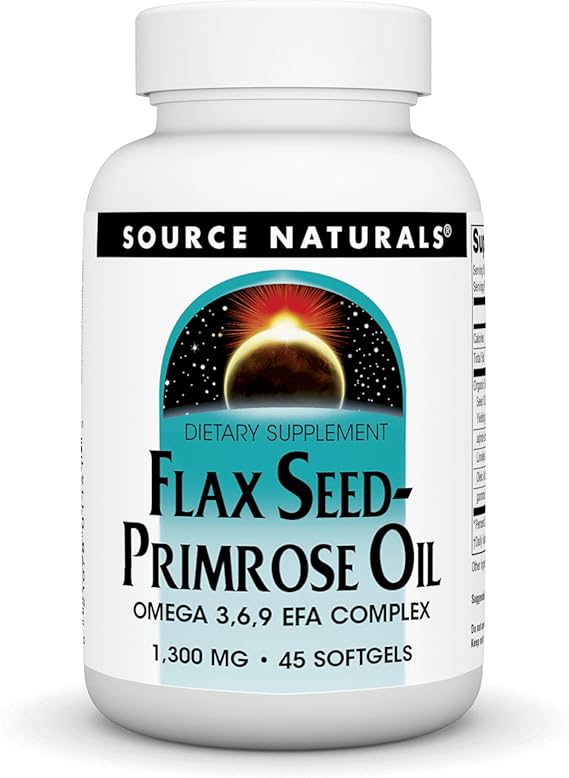 SOURCE NATURALS FLAXSEED-PRIMROSE 1300MG 45SG