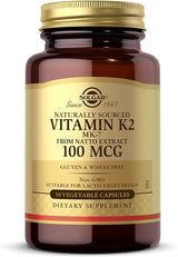 Solgar Naturally Sourced Vitamin K2 (MK-7) 100 mcg Vegetable Capsules 50V cap