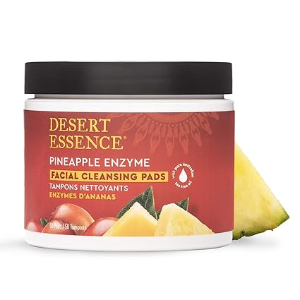 DESERT ESSENCE PINEAPPLE ENZYME FACIAL CLEANSING PADS 50 PADS