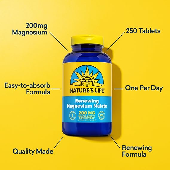 Natures Life Renewing Magnesium Malate 250ct 200mg