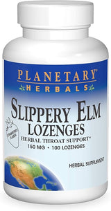 PLANETARY HERBALS SLIPPERY ELM LOZENGES STRAWBERRY FLAVOR 150 MG 100 LOZ.