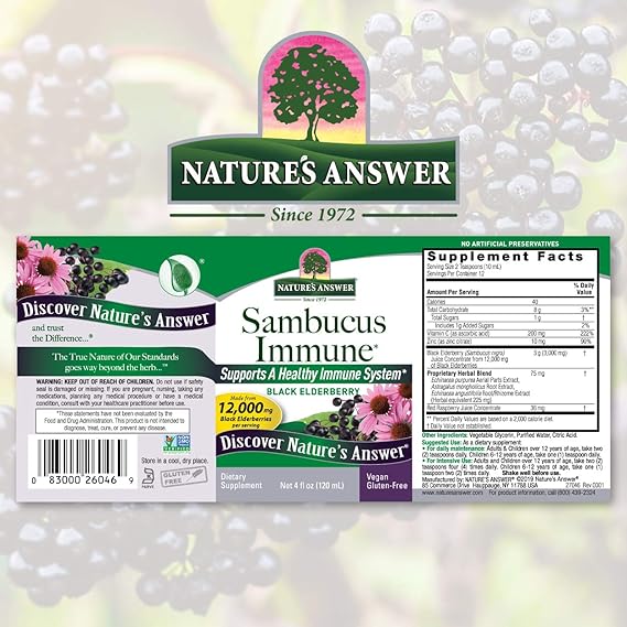 NATURE'S ANSWERS AMBUCUS 4OZ