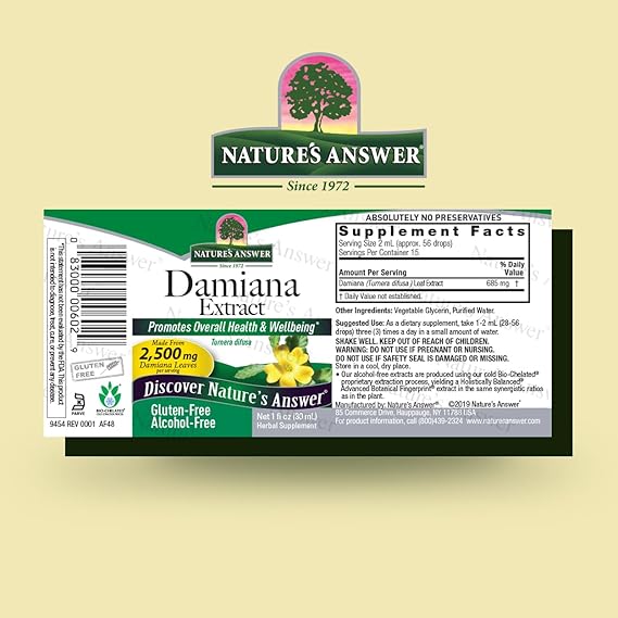 NATURE'S ANSWER DAMIANA LEAF 1OZ