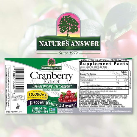 NATURE'S ANSWER ALC FREE CRANBERRY 1OZ