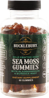 BUCKLEBURY WILD CRAFTED IRISH SEA MOSS 60GUMMIES