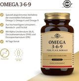 Solgar 1300 MG Omega 3-6-9 Fish, Flax, Borage