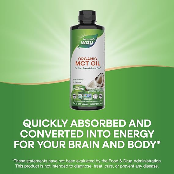 Nature's Way Organic MCT Oil 100% Potency