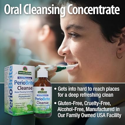 NATURE'S ANSWER Oral Rinse and Oral Cleansing Concentrate | Cool Mint Flavor