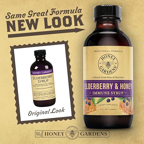 Honey Gardens Elderberry & Honey Elderberry & Honey 4floz