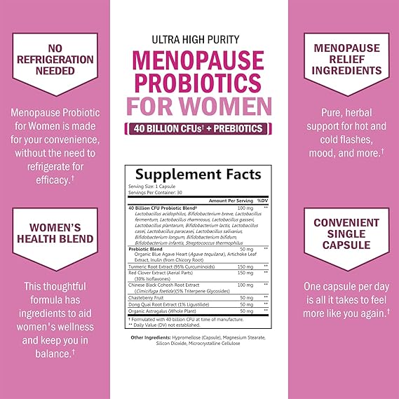 Menopause Support Probiotics 50 Billion CFU