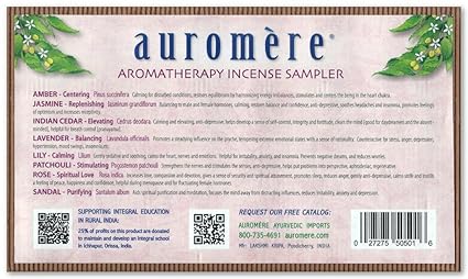 AUROMERE AYURVEDIC  INCENSE SAMPLER