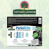 NATURE'S ANSWER PERIOBRITE CHARCOAL PEPPERMINT TOOTHPASTE 4 OZ