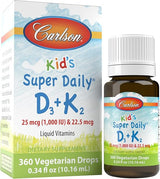 Carlson Kids Super Daily D3+K2 (25mcg (1,000 IU) & 22.5 mcg)