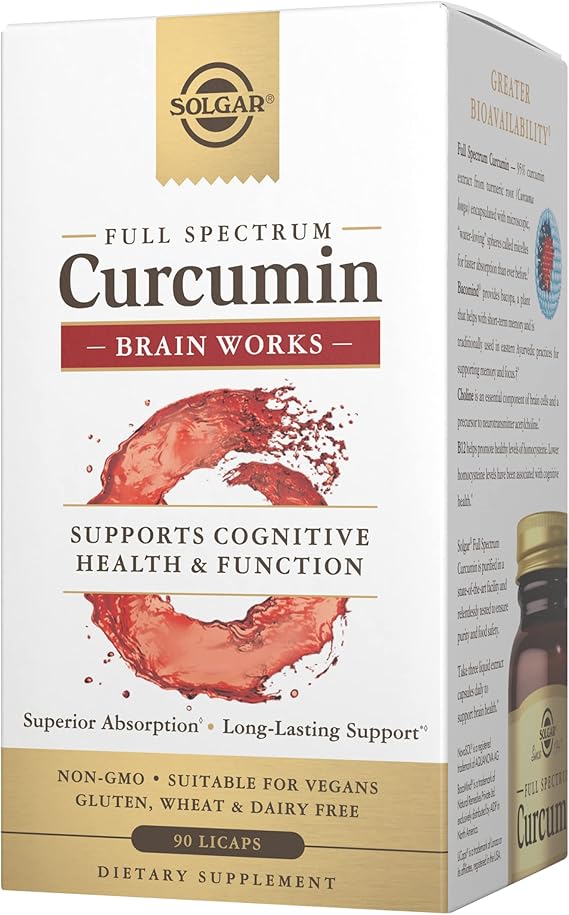 Solgar Full Spectrum Curcumin Brain Works Licaps™ 90V cap