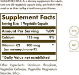 Solgar Naturally Sourced Vitamin K2 (MK-7) 100 mcg Vegetable Capsules 50V cap