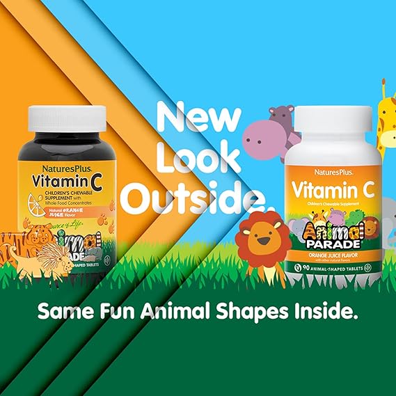 Animal Parade Vitamin C Chewables Orange Juice Flavor