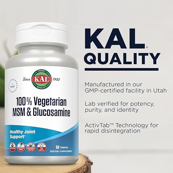 Kal 100% Vegetarian MSM & Glucosamine