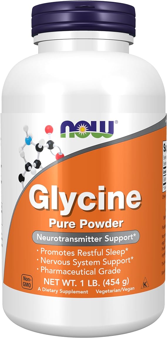 Now Glycine Pure Powder Neurotransmitter Support Powder 151 servings (454 g)