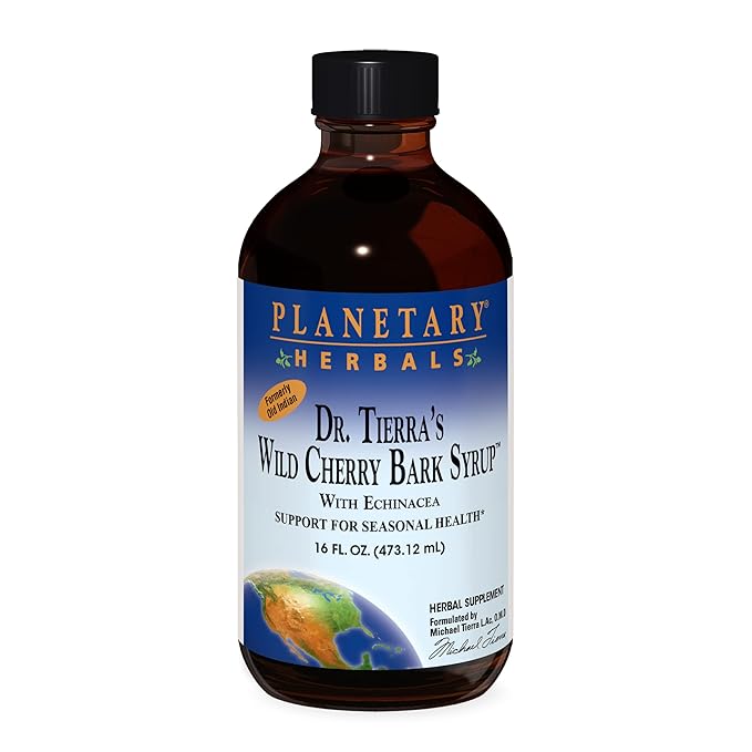 PLANETARY HERBALS DR. TIERRA'S WILD CHERRY BARK SYRUP 16OZ