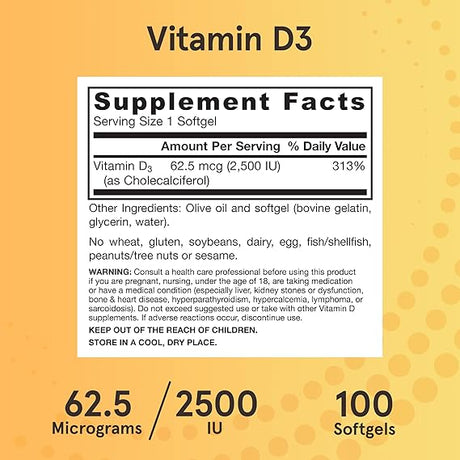 Vitamin D3 62.5 MCG (2500 IU)