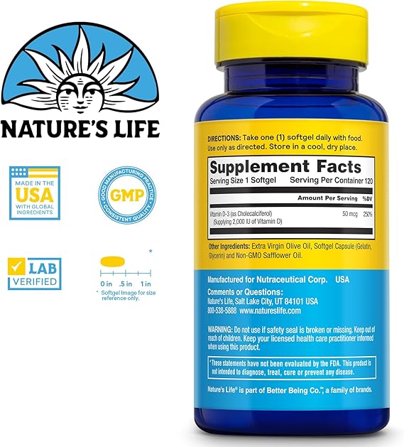 Natures Life D3 120ct 50mcg